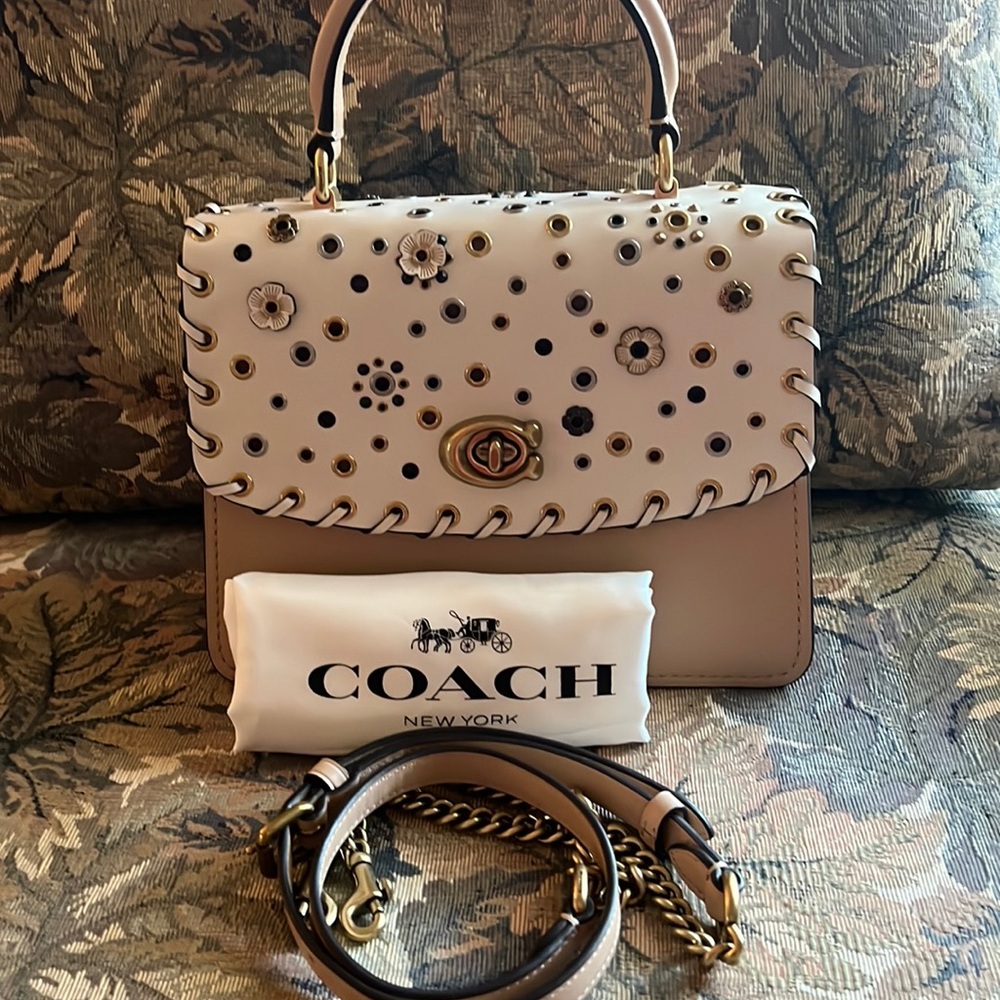 NWT Coach Parker with Whipstitch & Rivets